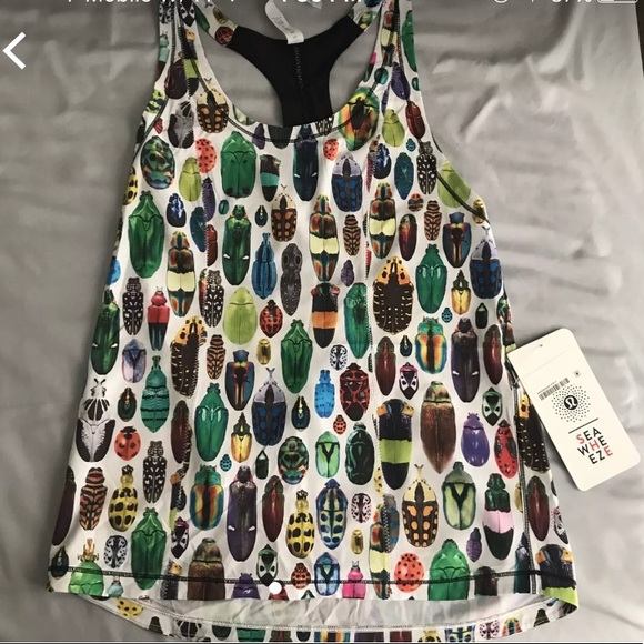 lululemon athletica Tops - LULULEMON SEAWHEEZE LIGHTENED UP BUG SINGLET SZ 2